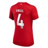 Camisola Liverpool 2023-24 Virgil 4 Mulher Equipamento Principal Manga Curta